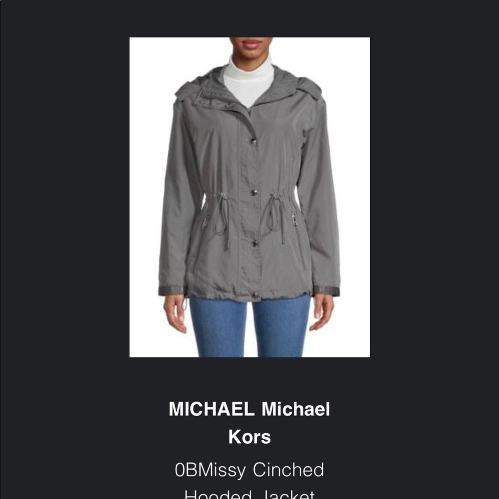 Saks off 5th Michael Kors gun metal lightweight jacket gorgeous!!!! Large